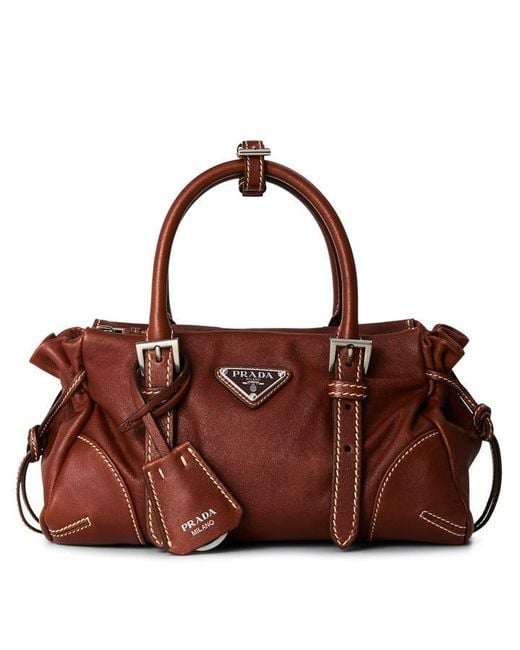 Prada Brown Shoulder Bag Ld64