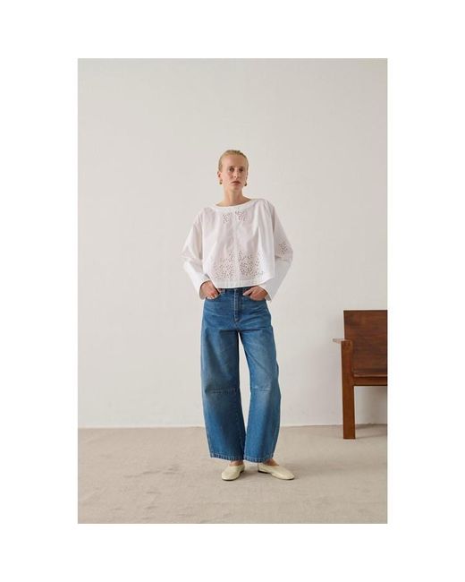 Soeur White Long Sleeve Blouse