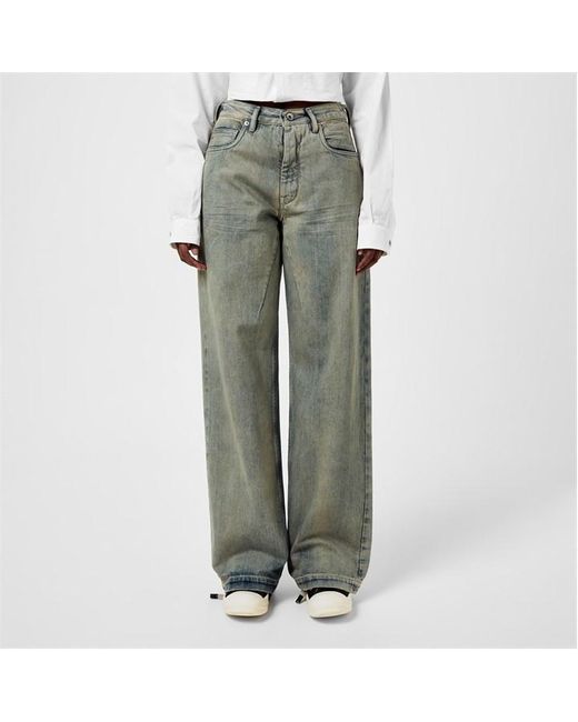 Rick Owens Gray Geth Washed Jeans