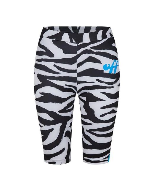 Off-White c/o Virgil Abloh Blue Zebra Cycle Shorts