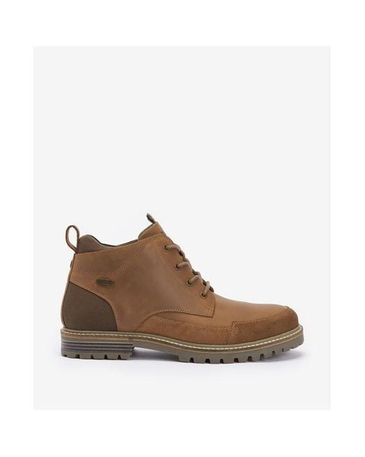 Barbour Brown Quartz Derby Boots for men