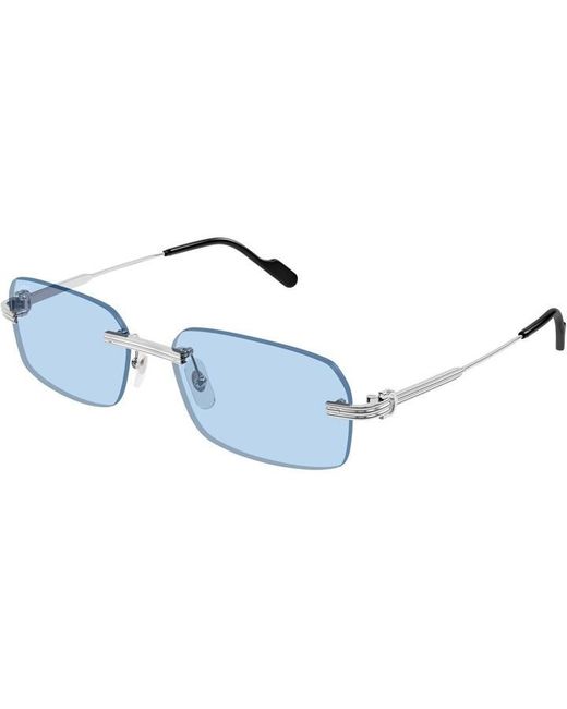 Cartier Blue Ct0271S Rectangular Sunglasses for men