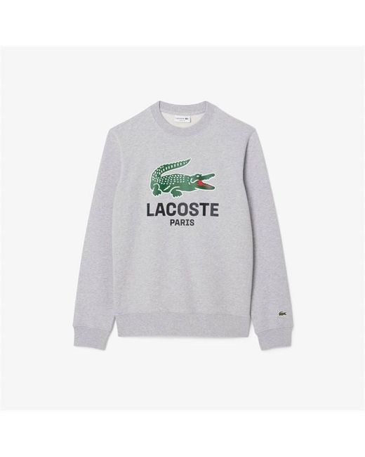 Lacoste Gray Crewneck Sweatshirt for men
