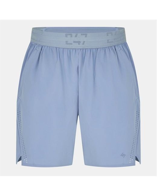 REPRESENT 247 Blue Performance Gym Shorts for men