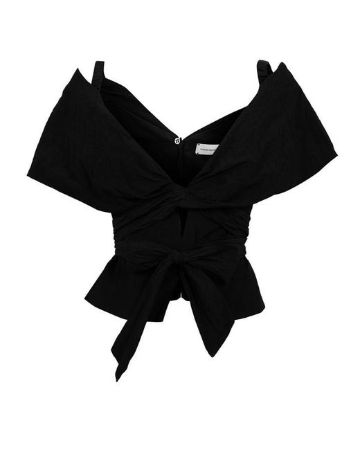 Magda Butrym Black Blouse 11 Short Sleeve