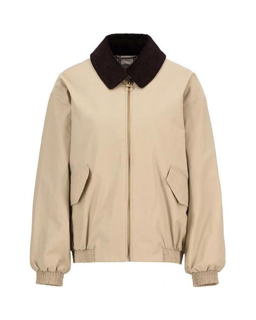 Barbour Natural Anna Waterproof Hip Length Long Sleeve Barn Jacket