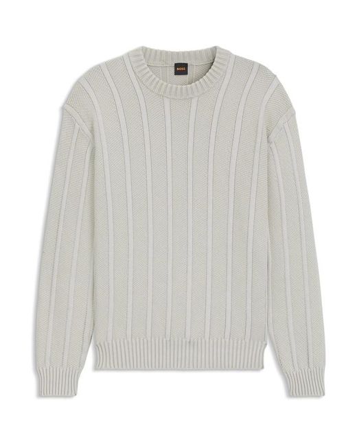Boss White Kaktus Knitted Tops for men