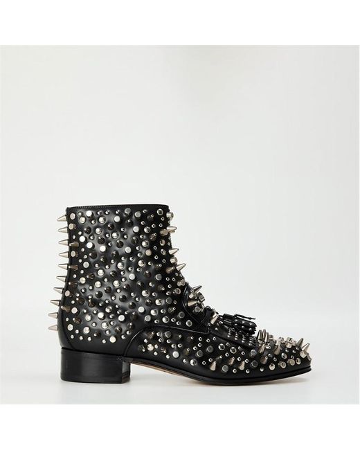 Gucci Black Metal Hardware Interior Zip Knee High Boots for men