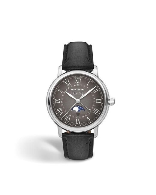 Montblanc Gray Moonphase Automatic Auto Analogue Watches for men