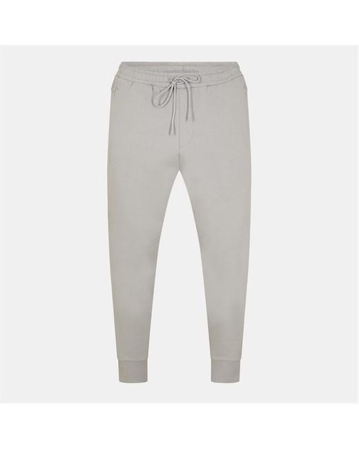 Boss Gray Hadiko Closed Hem Fleece Joggers for men