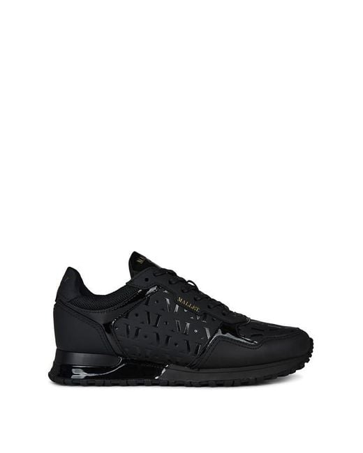 Mallet Black Mono Lowman Trainers for men