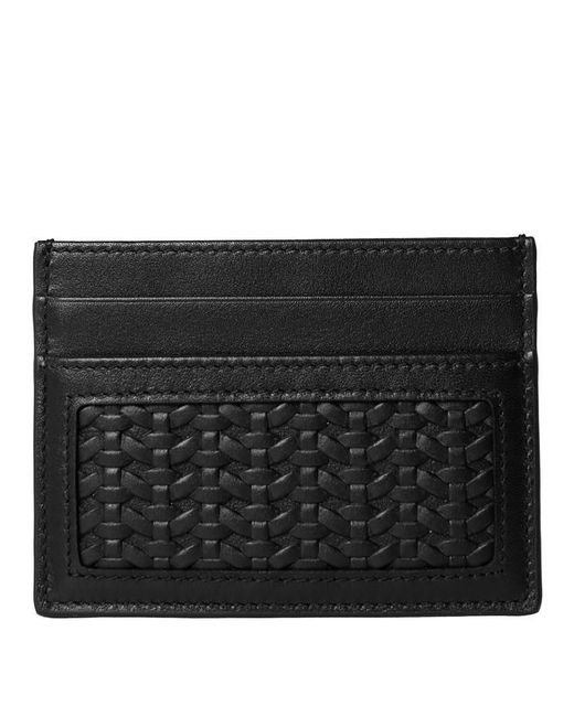 Dolce & Gabbana Black Woven Card Card Holder for men