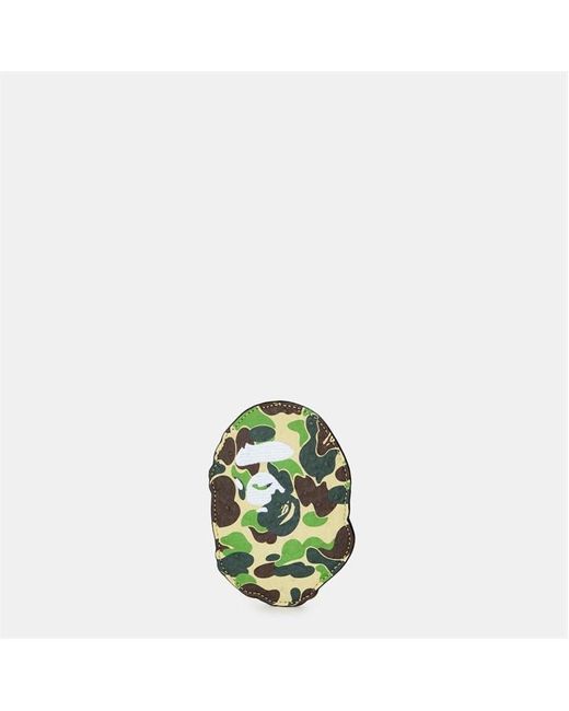 A Bathing Ape Green Bape Abc Camo Hood Ch Card Holder for men
