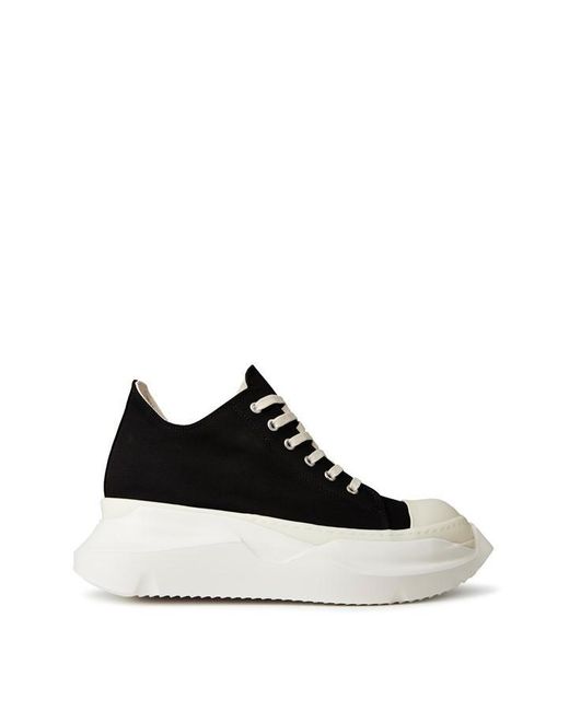Rick Owens Black Abstract Low Sneakers for men