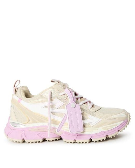 Off-White c/o Virgil Abloh Pink Off Be Right Back Retro Inspired Comfort Sneakers
