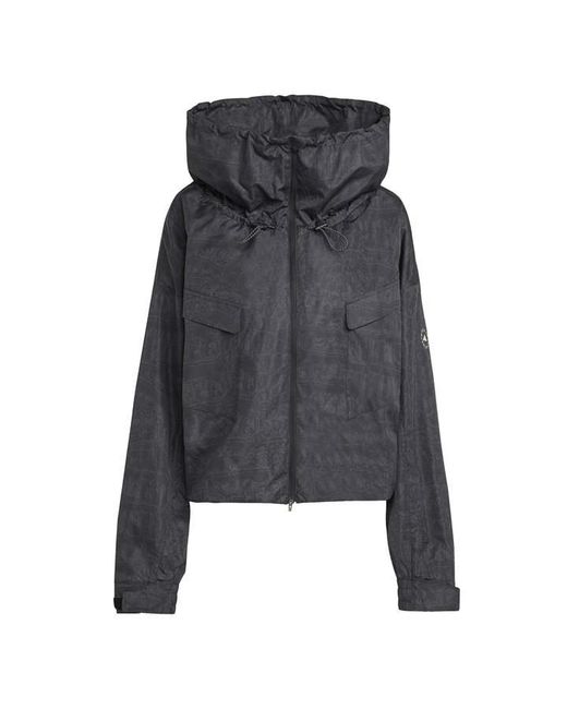 Adidas By Stella McCartney Gray Lightweight Weather-Resistant Windbreaker