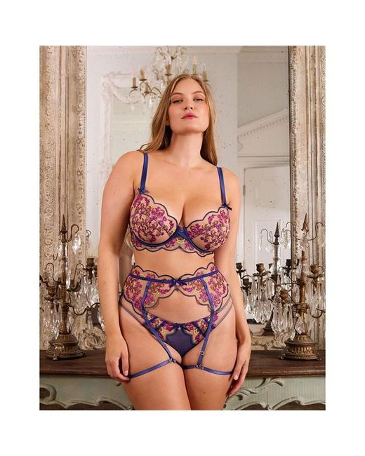 Playful Promises Brown Thea Baroque Embroidery D+ Bra