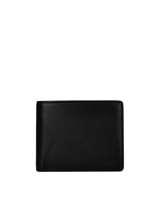 Boss Black Leather Billfold Wallet for men