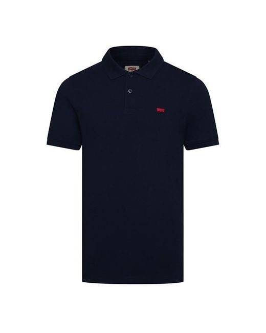 Levi's Blue Slim Housemark Polo Bright Whi for men