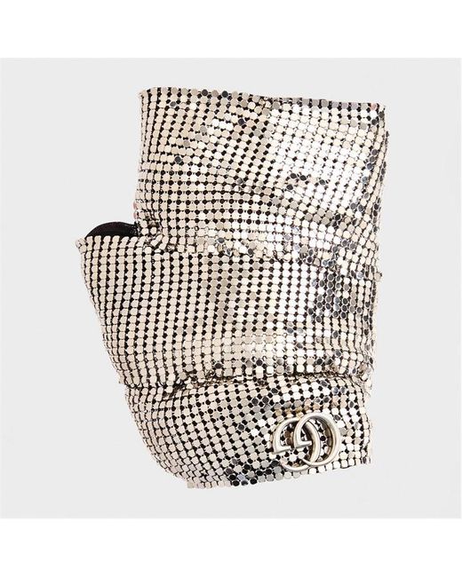 Gucci White Fingerless Gloves