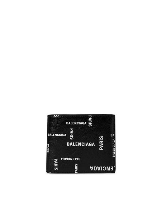 Balenciaga Black Bal Allover Wallet Sn34 for men