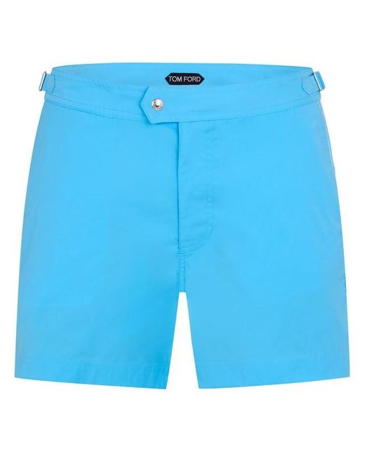 Tom Ford Blue Tf Poplin Swim Shorts for men