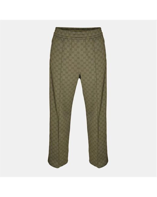 Gucci Green Open Hem Woven Relaxed Fit Tracksuit Joggers for men