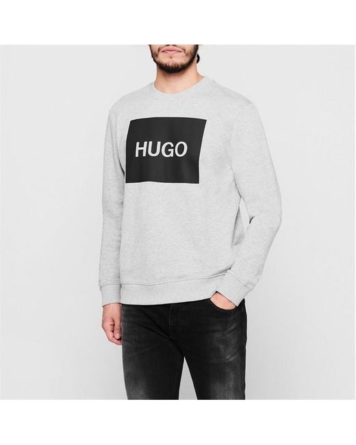 HUGO White Duragol Sweatshirt for men