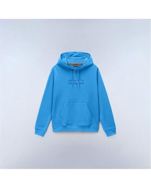 Napapijri Blue Box Logo Hoodie for men