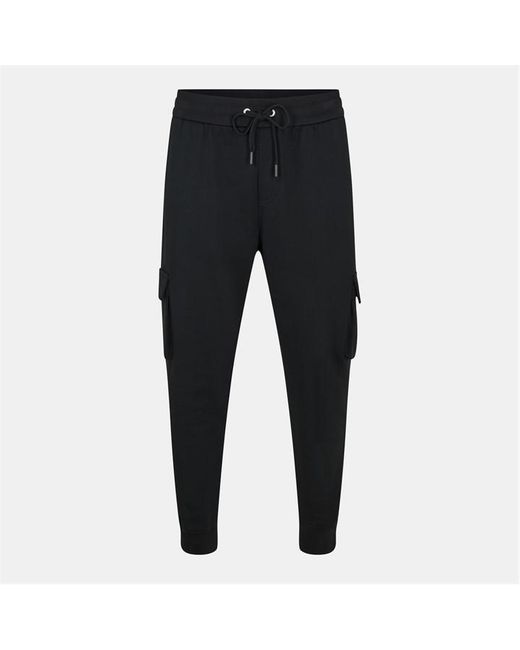 Moose Knuckles Black Closed Hem Fleece Tapered Fit Joggers for men