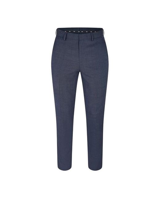 Boss Blue Straight Leg Trousers for men