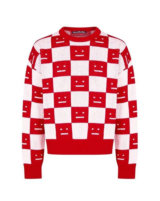 Acne Red Face Checkerboard Sweat for men