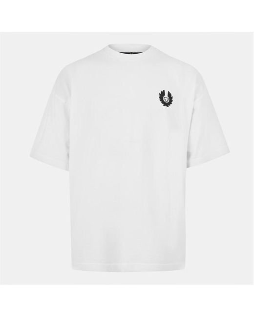 Belstaff White Drop-Shoulder Oversized T-Shirt for men