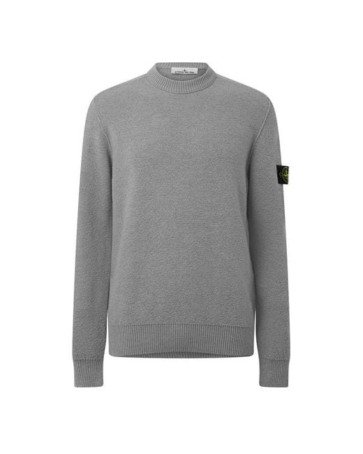 Stone Island Gray Stone Textured Knit Sn64 for men