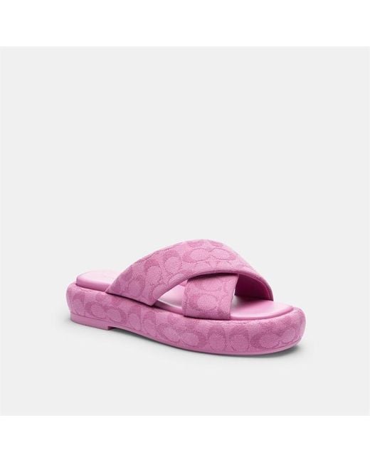 COACH Pink Penelope Sandals