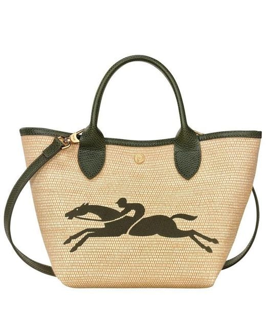 Longchamp Natural Le Panier Pliage Basket Bag