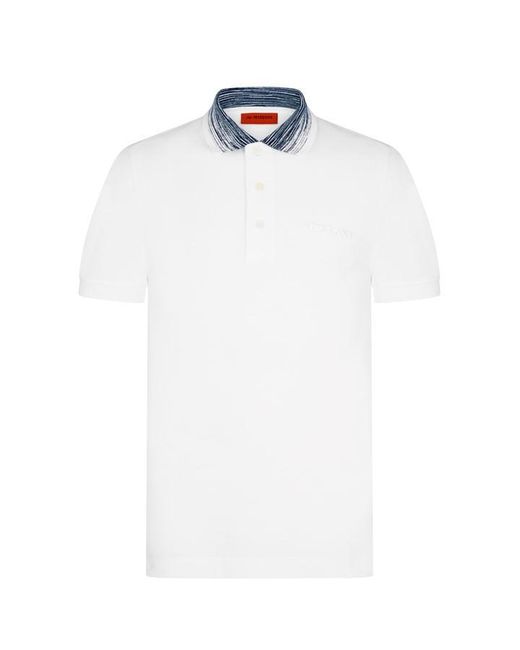 Missoni White Logo Polo Shirt for men