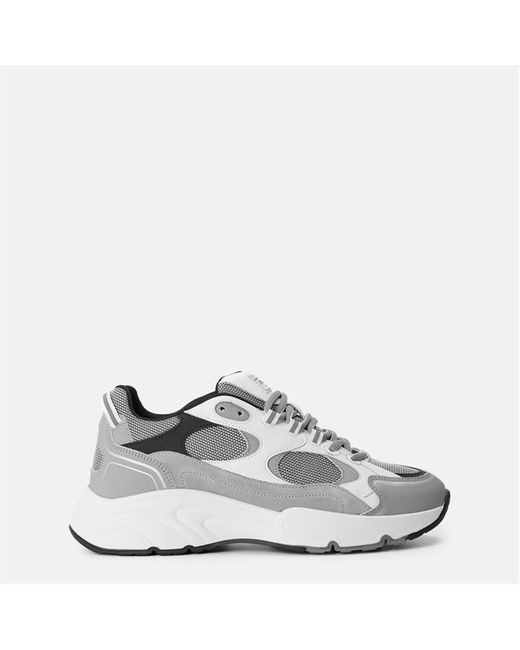 Cleens White Leather Pulse Trainers for men