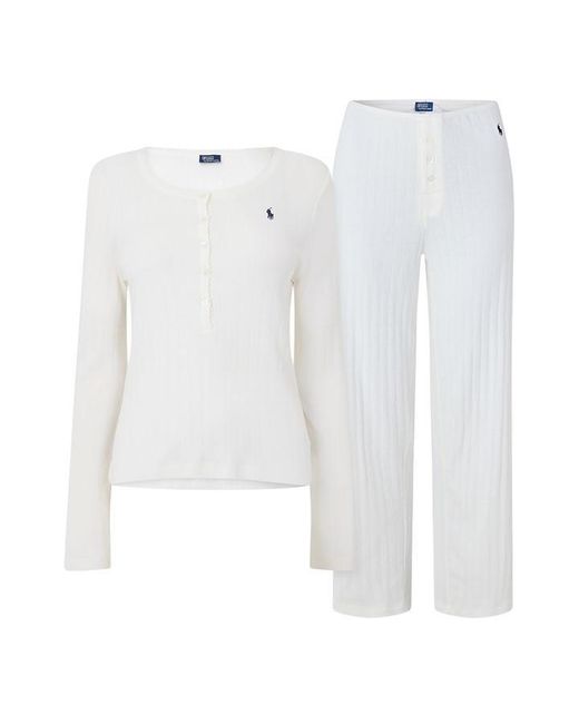 Polo Ralph Lauren Natural Wide Long Sleep Pyjama Set