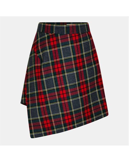 Vivienne Westwood Red Viv Tartan Mini Skirt