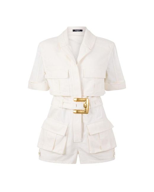 Balmain White Denim Playsu Ld63