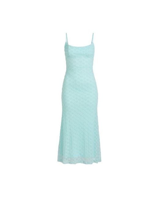 Bardot Blue Adoni Mesh Midi Dress