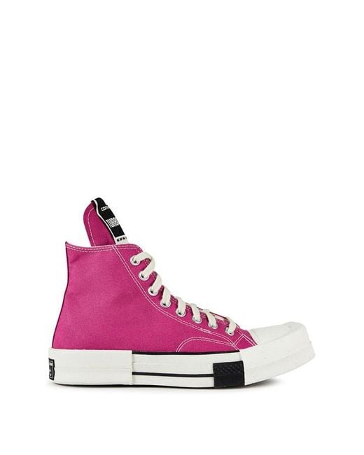 Rick Owens X Converse Pink Trbdrk High Tops for men