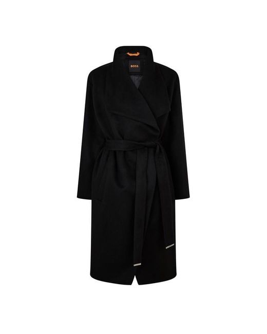 Boss Black Caylina Knee Length Long Sleeve Overcoat