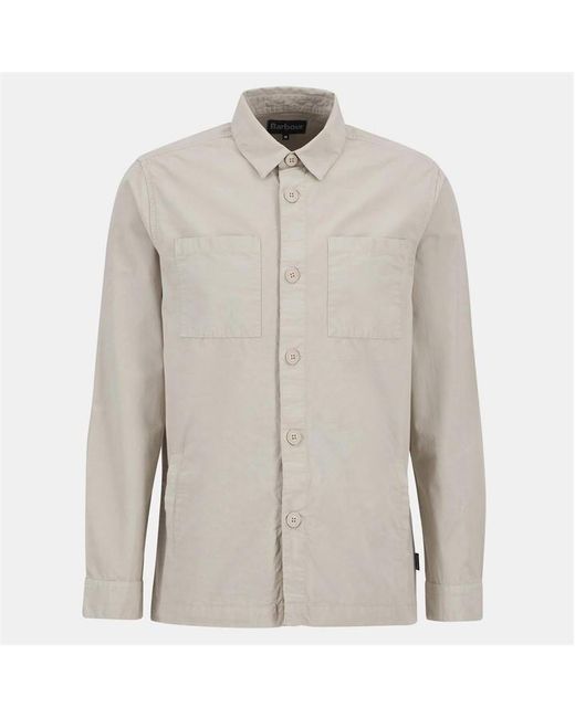 Barbour Gray Rickfell Ripstop Overshirt for men