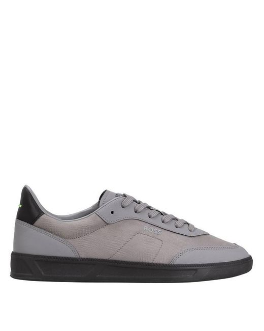 Boss Gray Brandon Mesh Low Top Trainers, Mesh Construction for men
