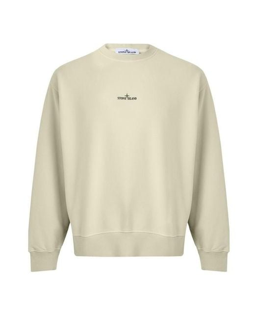 Stone Island White Stone Compass Swt Sn64 for men