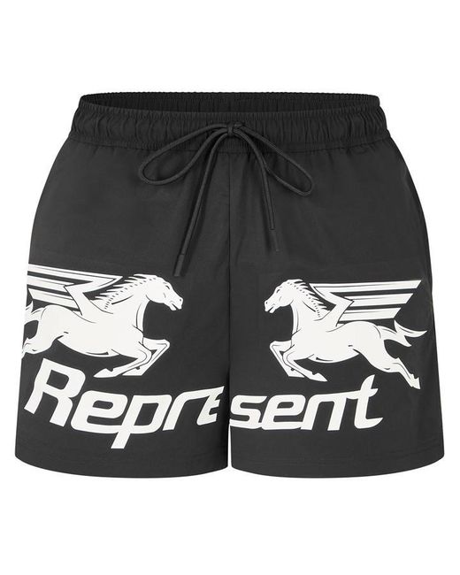 Represent Black Swim Shorts for men