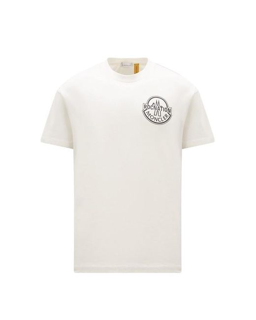 MONCLER X ROC NATION White Logo T-shirt for men