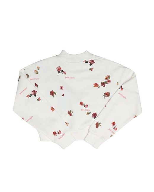 Palm Angels Metallic Allover Print Flower Sweatshirt